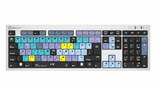 DaVinci Resolve Silver Slimline Keyboard UK English for Windows OS DaVinci Resolve Silver Slimline Keyboard UK English for Windows OS